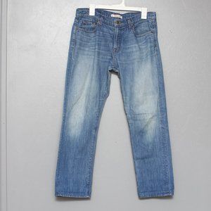 J brand Amalfi medium light wash faded distressed boyfriend jeans